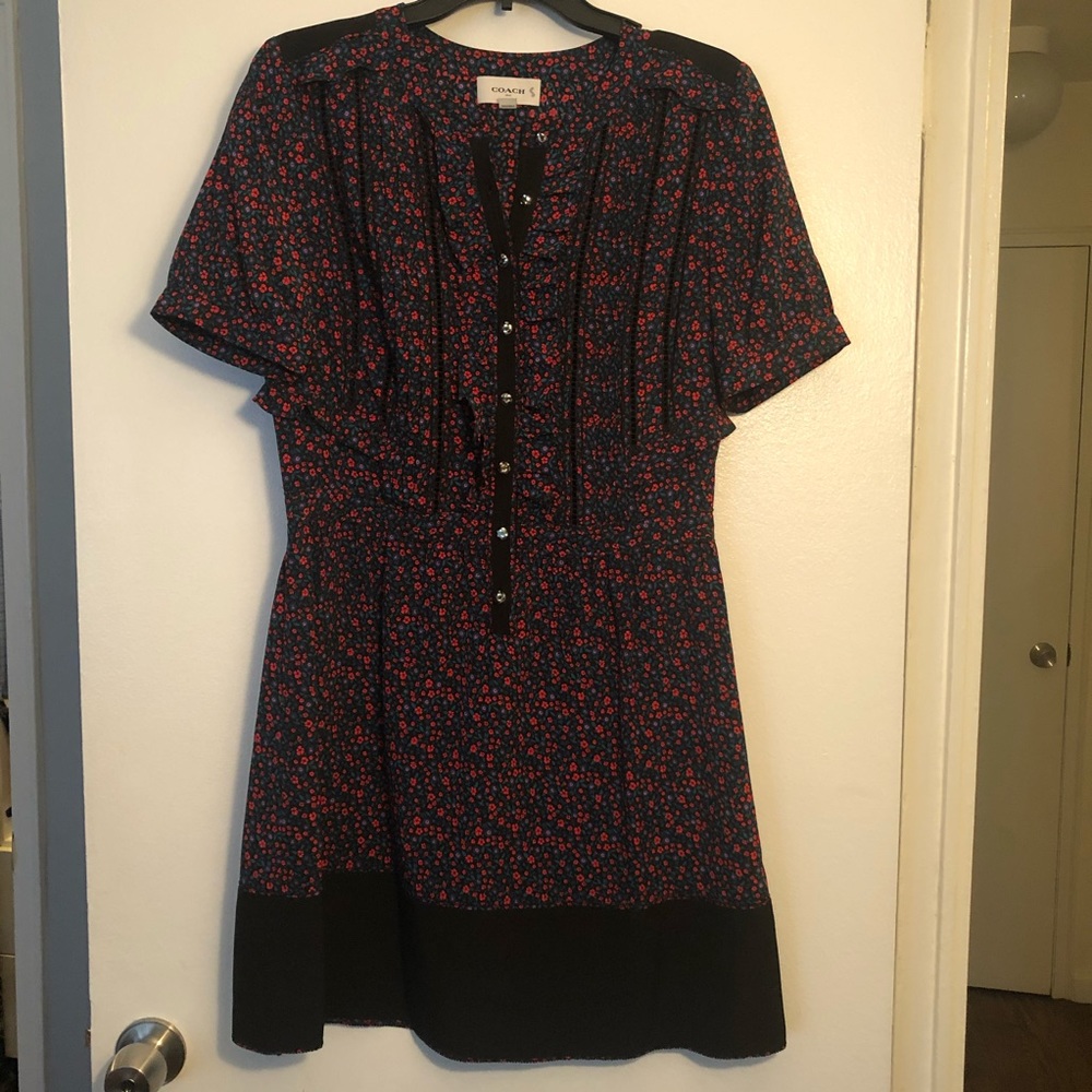 Coach floral button front dress - 4